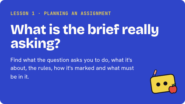 Lesson 1, slide 1: What is the brief really asking?